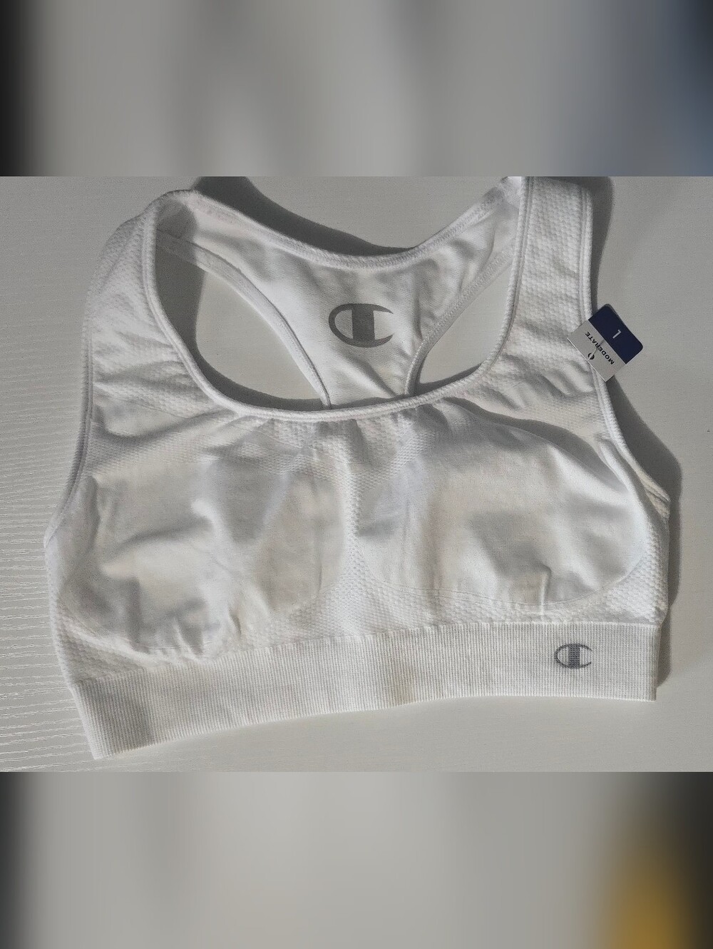 Champion White Racerback Sports Bra